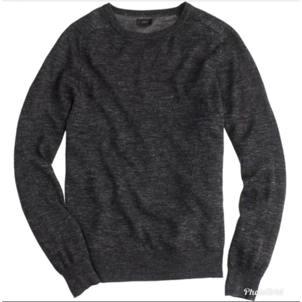J.Crew Men’s Heathered Coal Sedona Sweater Medium - Picture 2 of 8